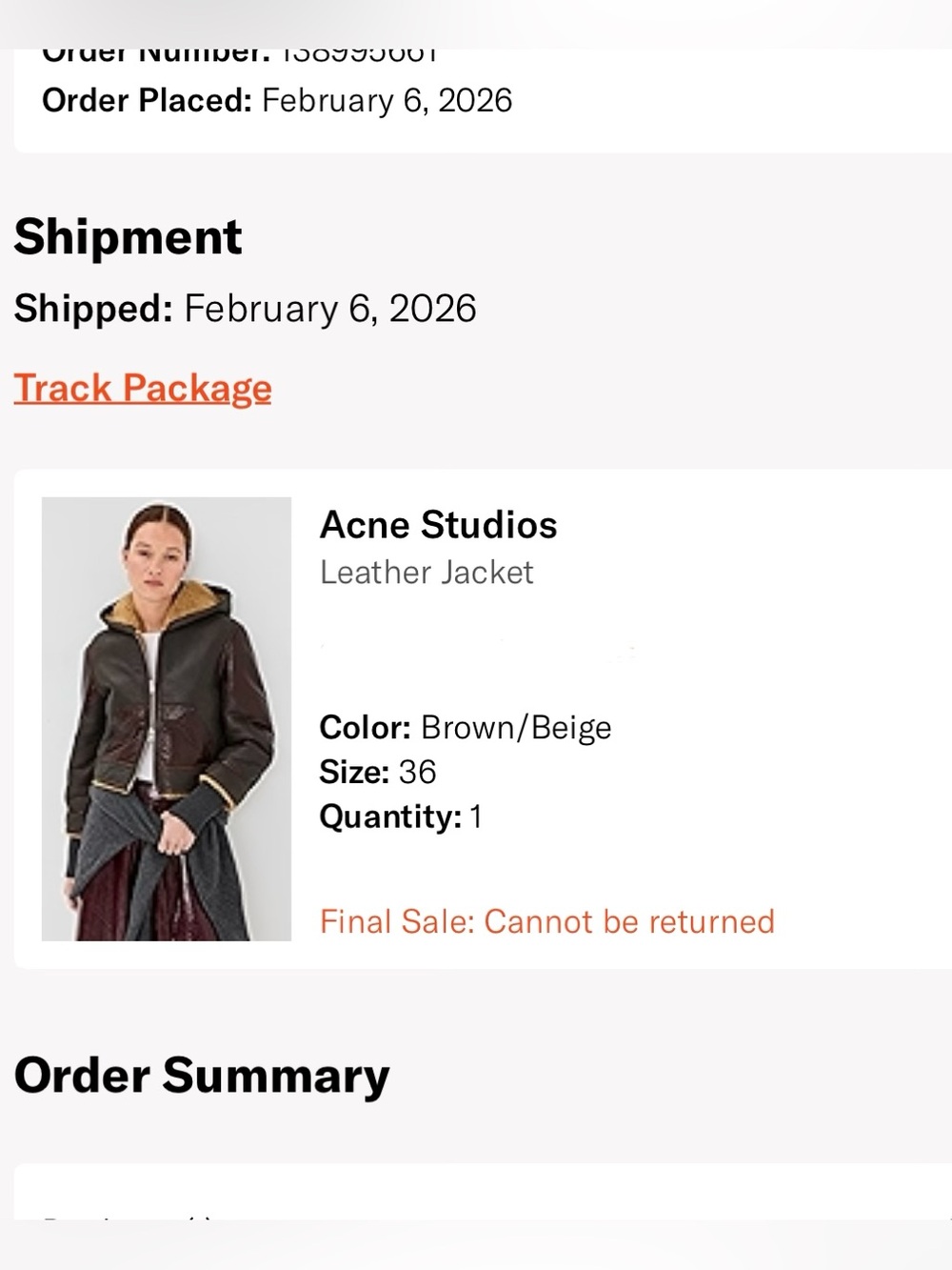 Acne Studios Brown Shearling Leather Jacket - Picture 10 of 14